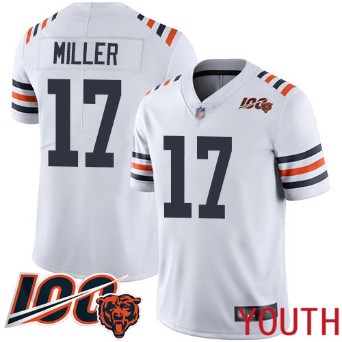 Chicago Bears Limited White Youth Anthony Miller Jersey NFL Football #17 100th Season